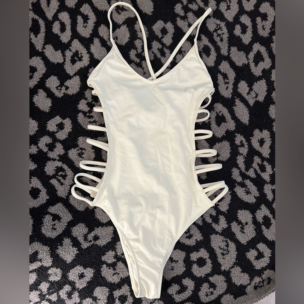 XS Cream Forever 21 Swimsuit